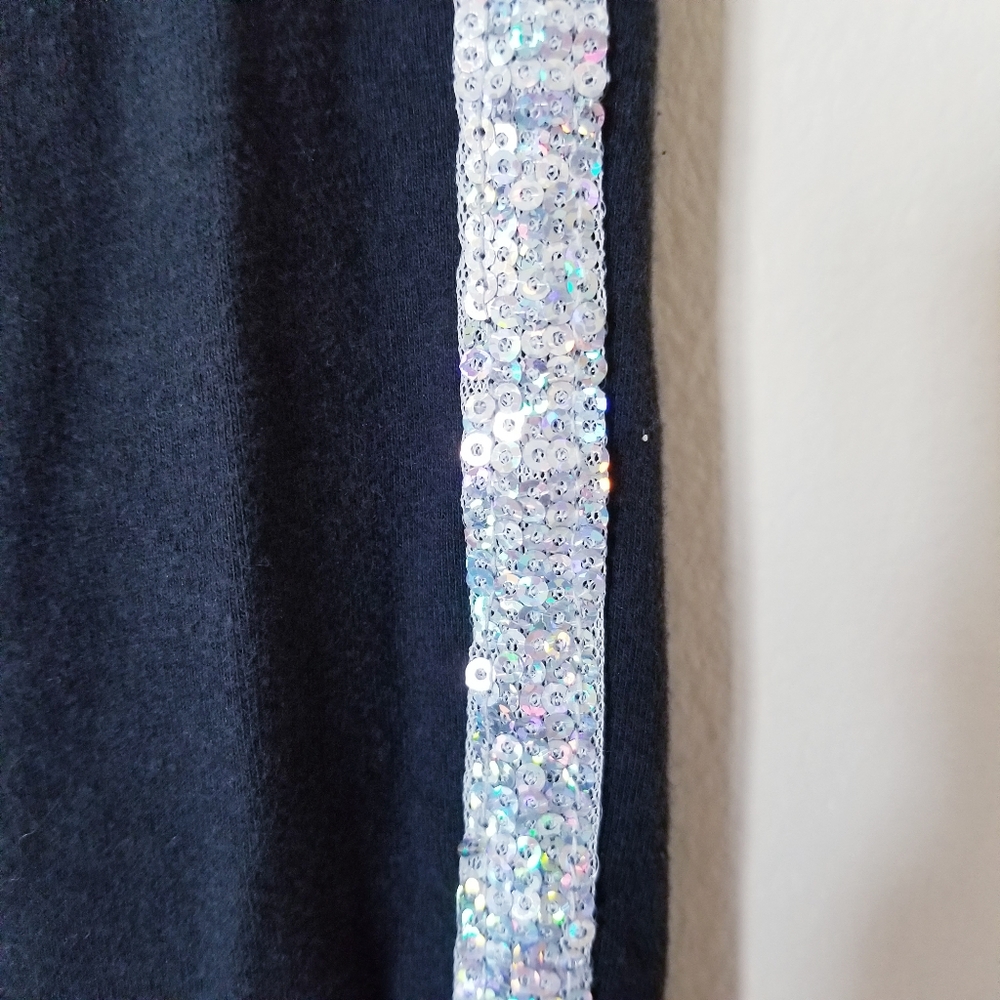 VICTORIA'S SECRET Leggings Sequin Sparkle black M - Picture 2 of 4